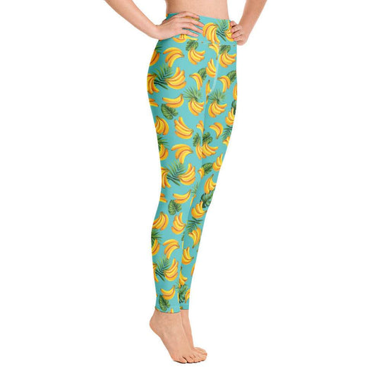 Women's Tropical Banana Mania Yoga Leggings - One Revolver Surfboards