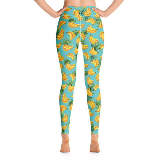 Women's Tropical Banana Mania Yoga Leggings - One Revolver Surfboards