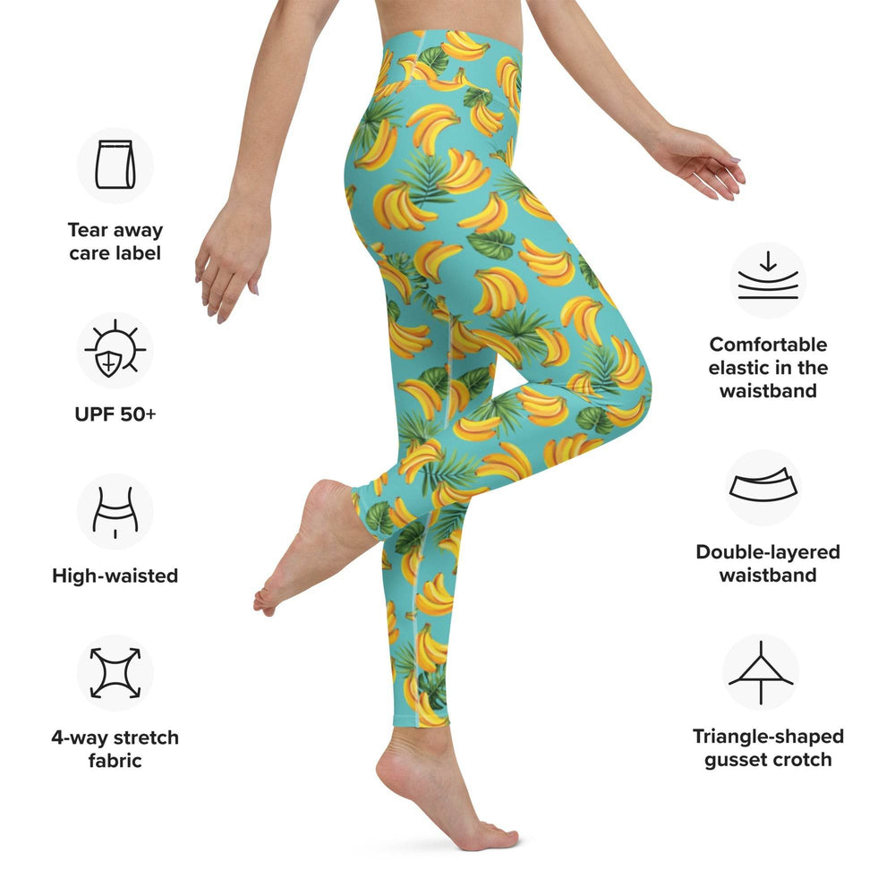 Women's Tropical Banana Mania Yoga Leggings - One Revolver Surfboards