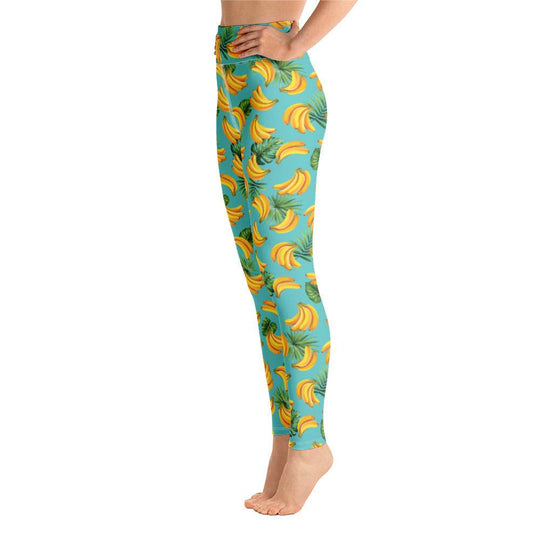 Women's Tropical Banana Mania Yoga Leggings - One Revolver Surfboards
