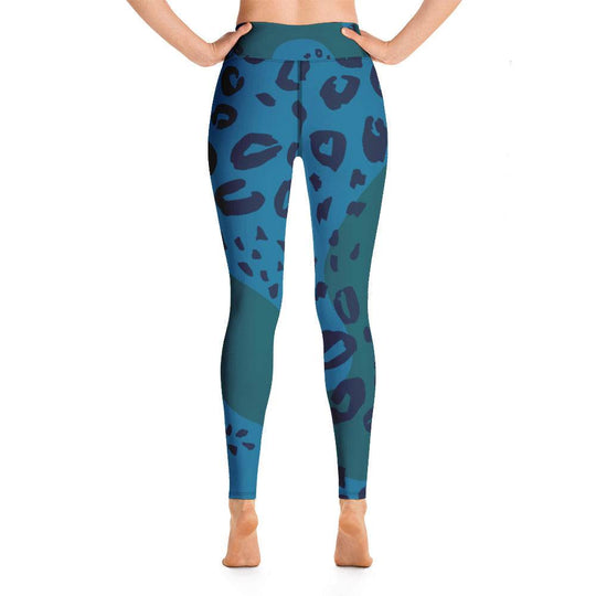 Women's Tropical Leopard Shark Yoga Leggings - One Revolver Surfboards