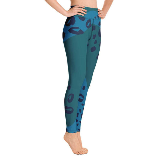 Women's Tropical Leopard Shark Yoga Leggings - One Revolver Surfboards