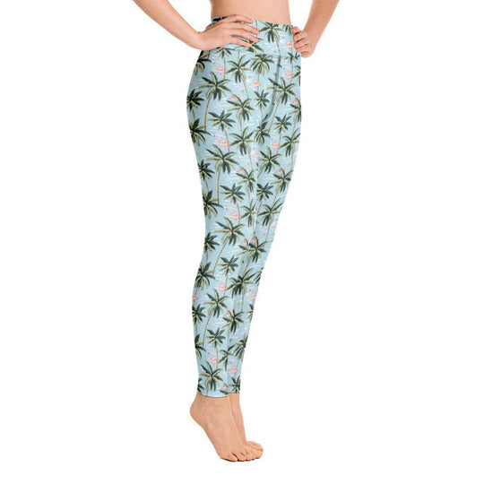 Womens Tropical Flamingo Yoga Leggings - One Revolver Surfboards