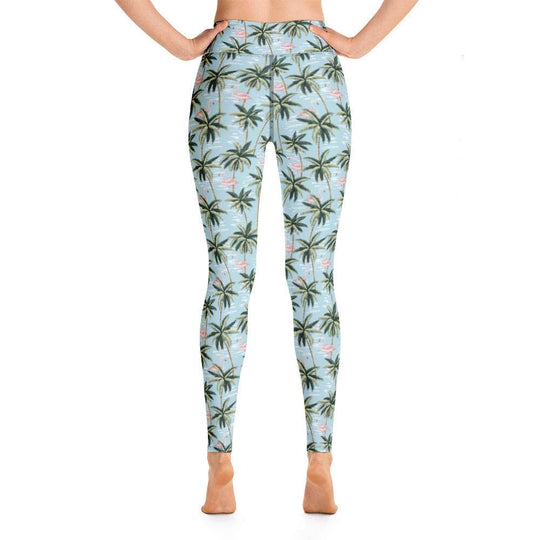 Womens Tropical Flamingo Yoga Leggings - One Revolver Surfboards