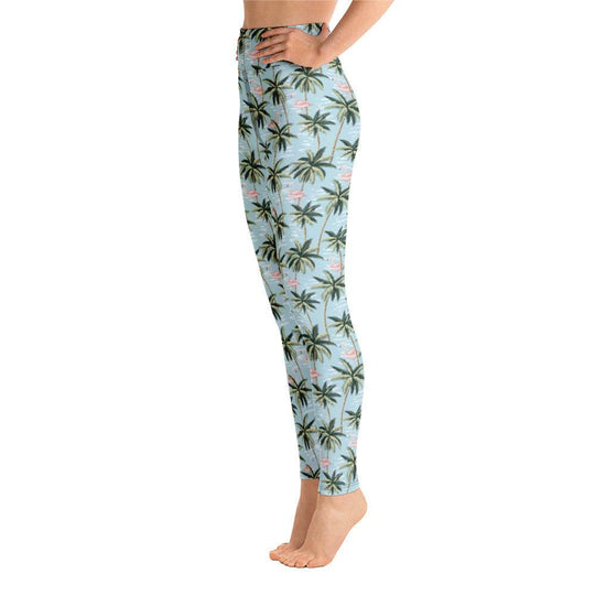 Womens Tropical Flamingo Yoga Leggings - One Revolver Surfboards