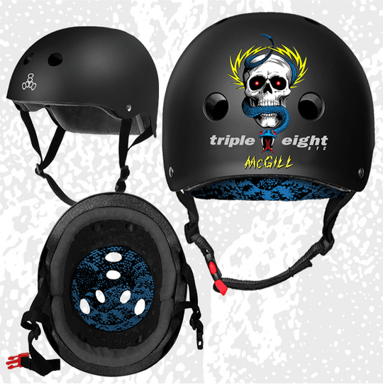 Triple Eight Mike McGill Signature Edition Certified Sweatsaver Skateboard Helmet - One Revolver Surfboards
