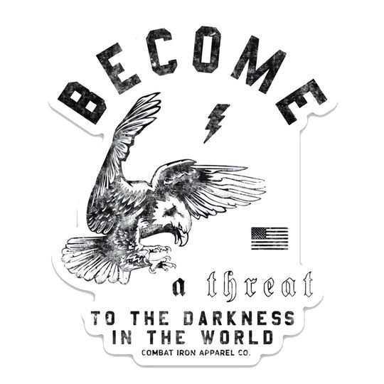 Become A Threat To The Darkness Of The World Decal - One Revolver Surfboards