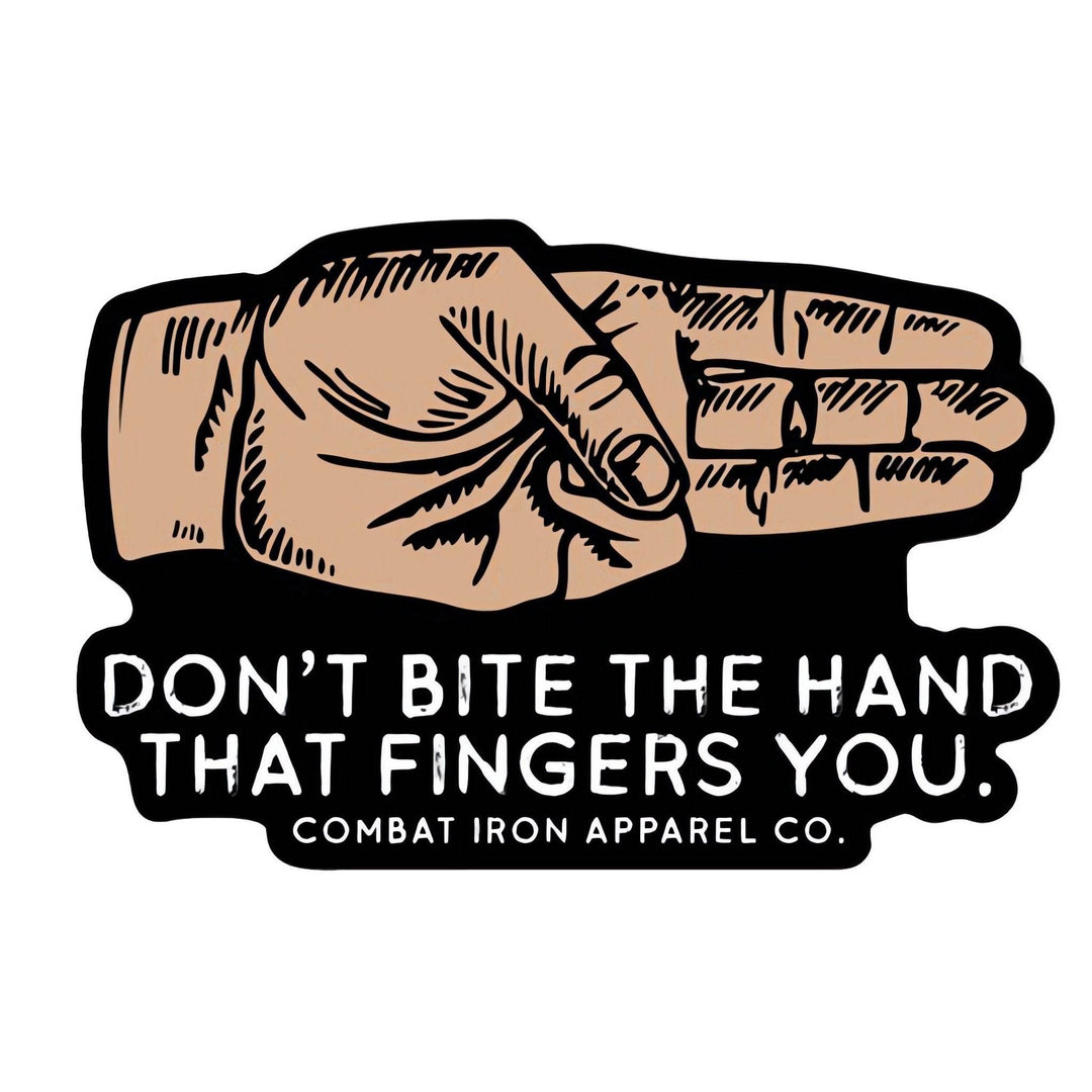 Don't Bite The Hand That Fingers You Decal - One Revolver Surfboards
