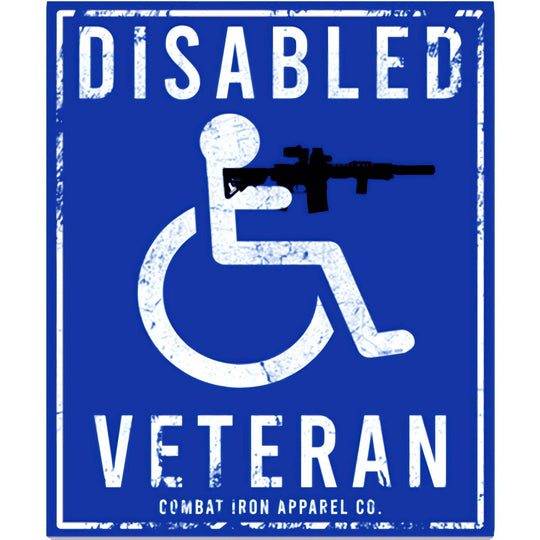 Disabled Veteran Parking Sign Decal Sticker - One Revolver Surfboards