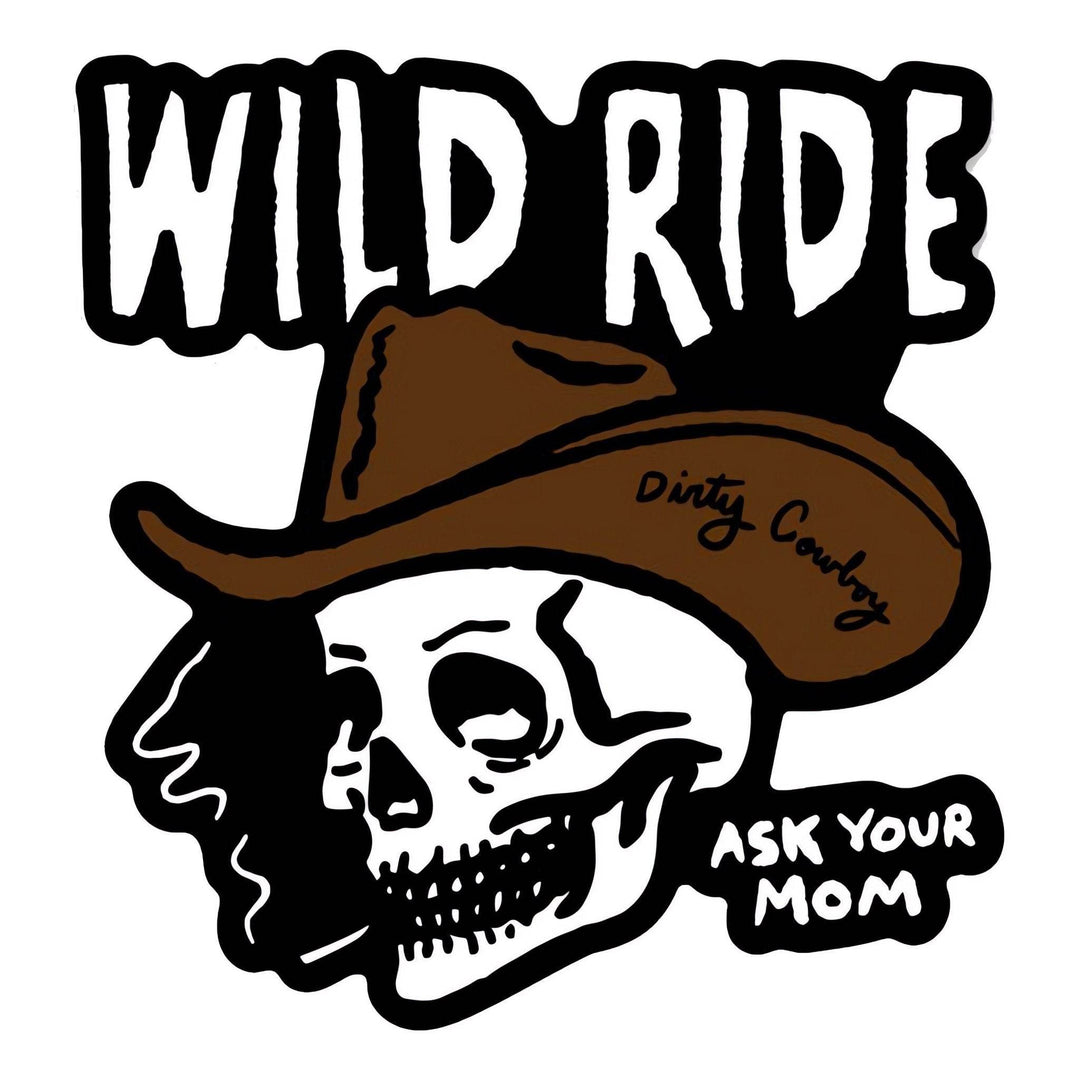 Wild Ride - Ask Your Mom Skull Decal - One Revolver Surfboards