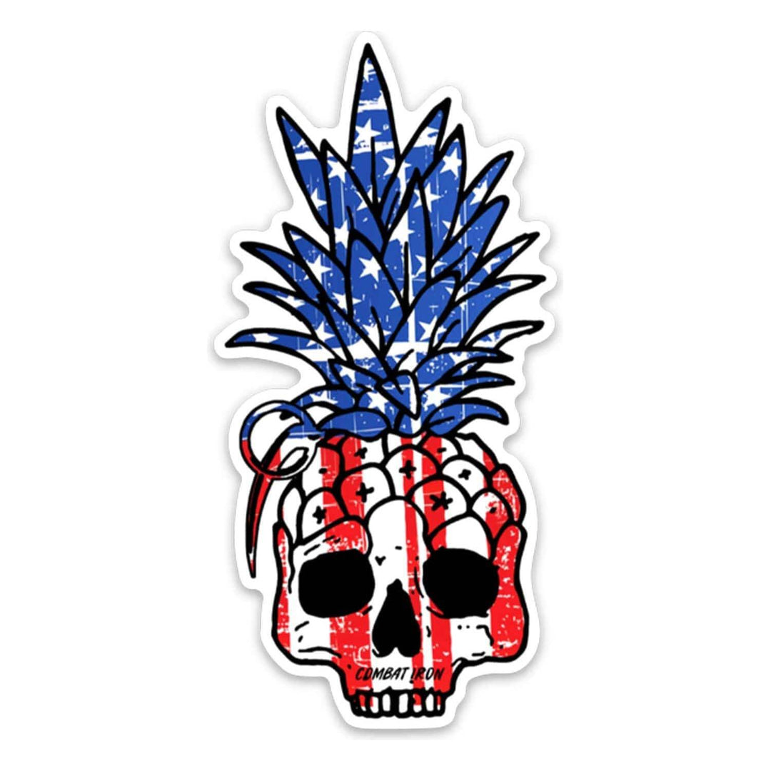 USA PATRIOTIC PINEAPPLE GRENADE DECAL - One Revolver Surfboards