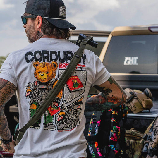 Corduroy The Bear - Don't Take No Sh*t Men's T-shirt - One Revolver Surfboards