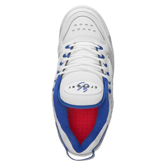 éS The Creager White / Blue Skateboard Shoes - One Revolver Surfboards