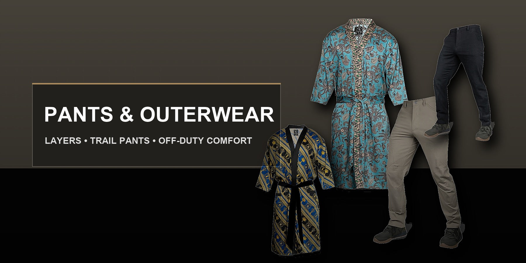 Savage Tacticians pants and outerwear banner