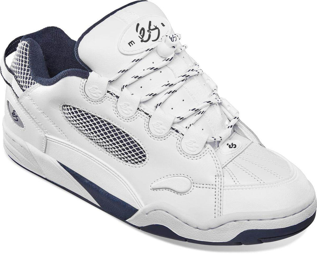 éS THE MUSKA White / Navy Skate Shoes - One Revolver Surfboards