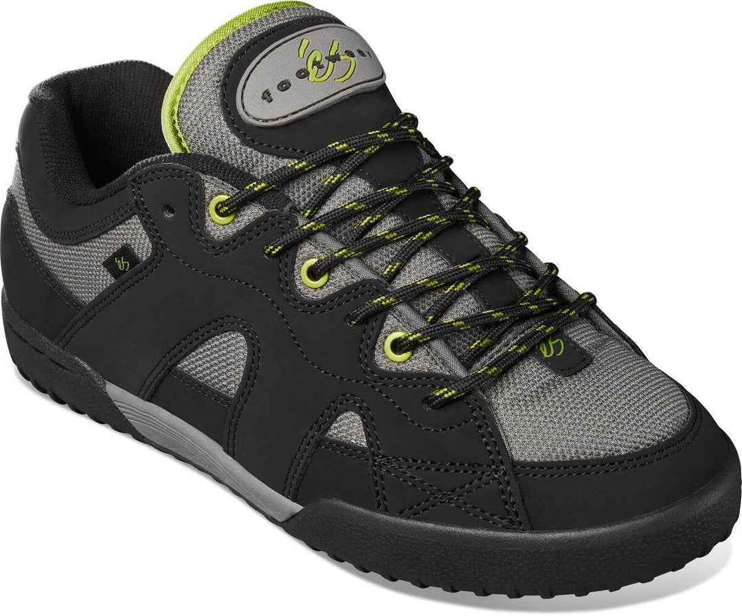 éS One Nine 7 Black / Lime Skateboard Shoes - One Revolver Surfboards