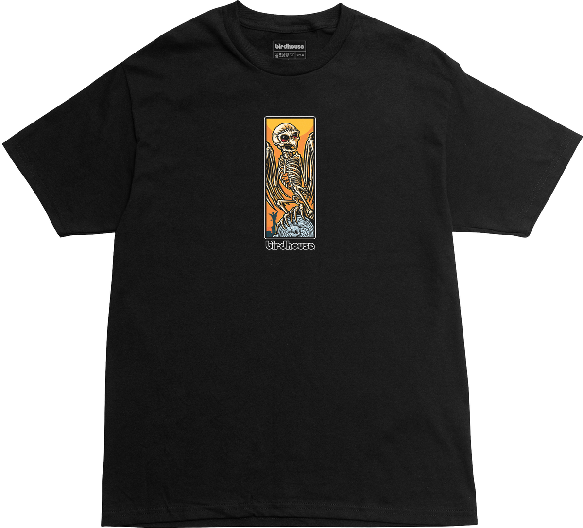 BIRDHOUSE HAWK "SECOND LIFE" BLACK T-SHIRT - One Revolver Surfboards