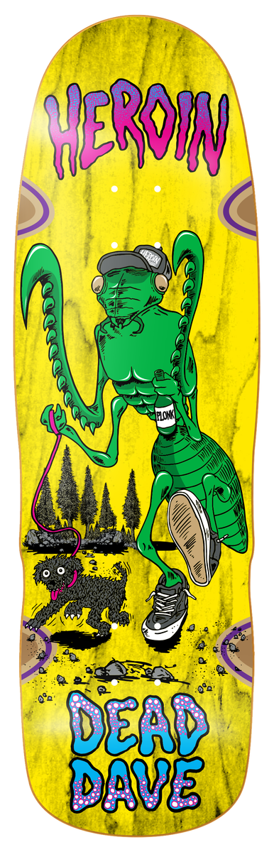 Heroin Dead Dave Bug 10.1" Skateboard Deck - One Revolver Surfboards