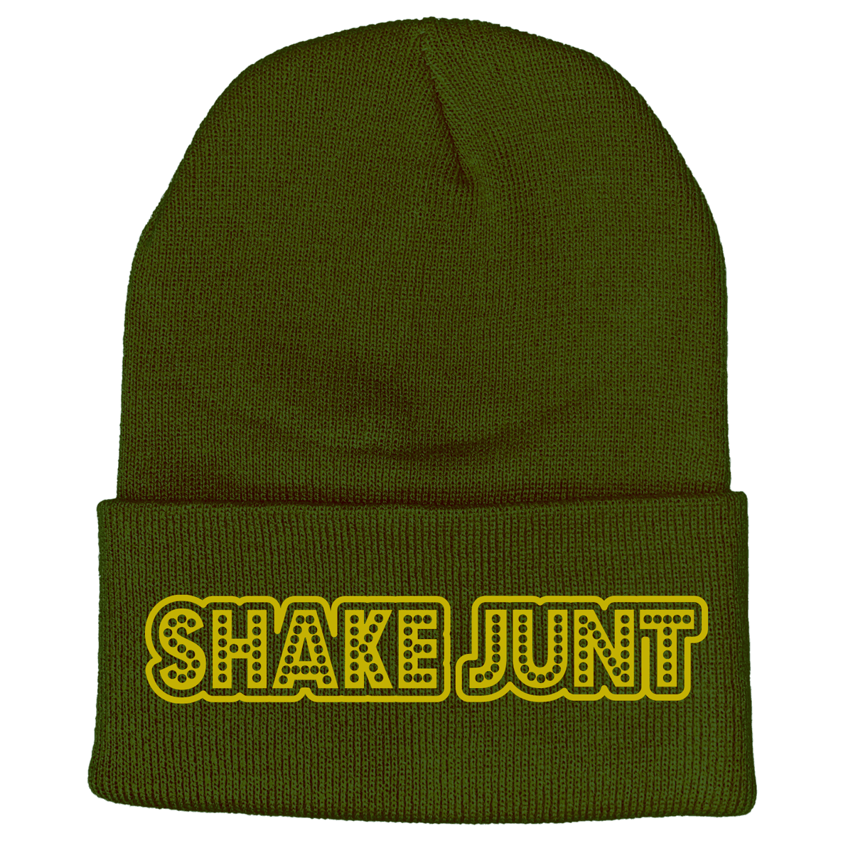 Shake Junt Stretch Logo (Green) Beanie - One Revolver Surfboards