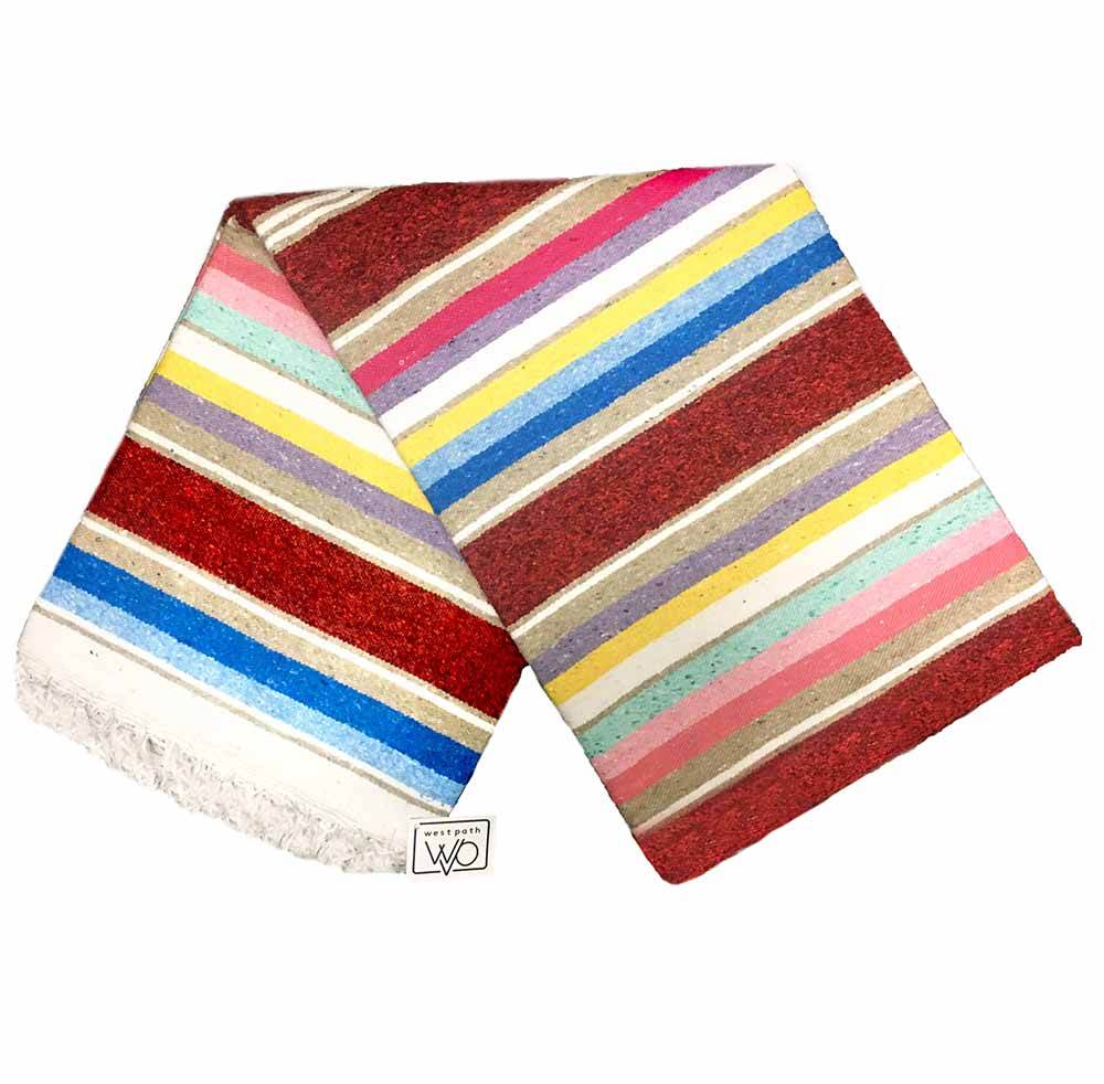 100% Cotton Red Serape Blanket - Serape Blankets - One Revolver Surfboards