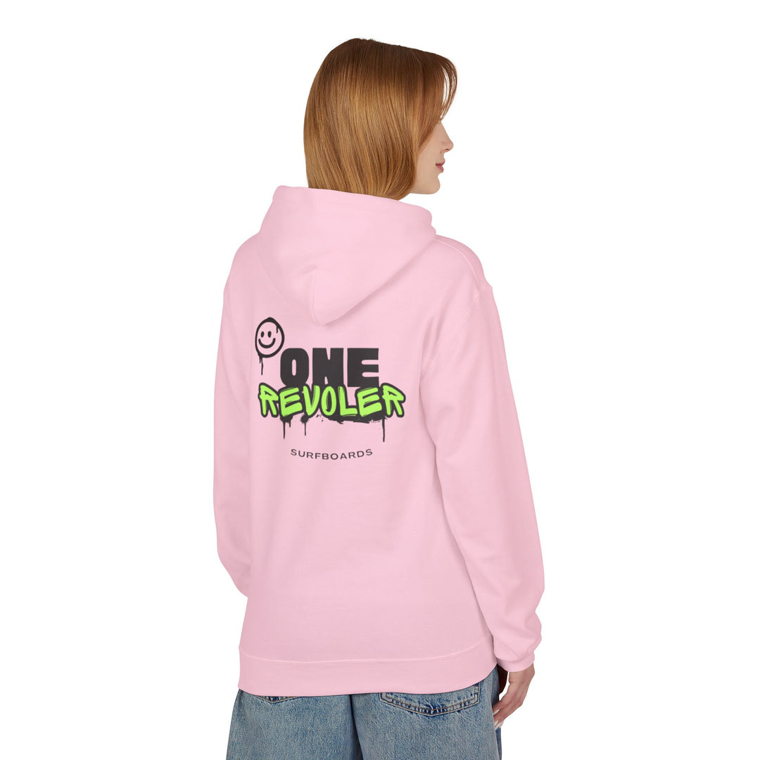 Smile Hoodie by One Revolver Surfboards – Unisex Midweight Softstyle Fleece