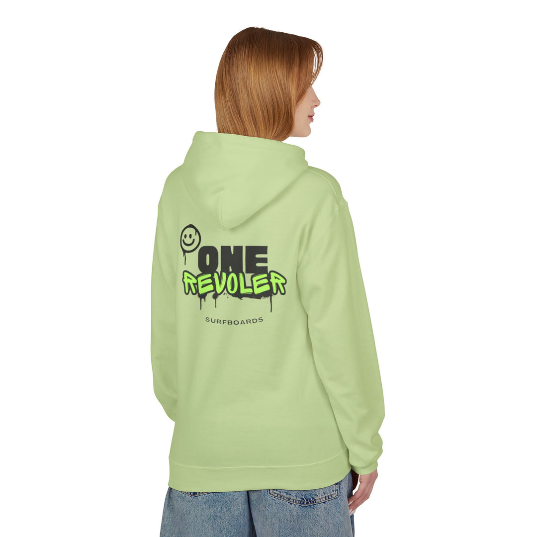 Smile Hoodie by One Revolver Surfboards – Unisex Midweight Softstyle Fleece