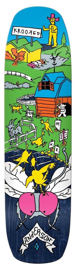 KROOKED MANDERSON THE YARD SHAPED DECK 8.50 SKATEBOARD DECK - One Revolver Surfboards