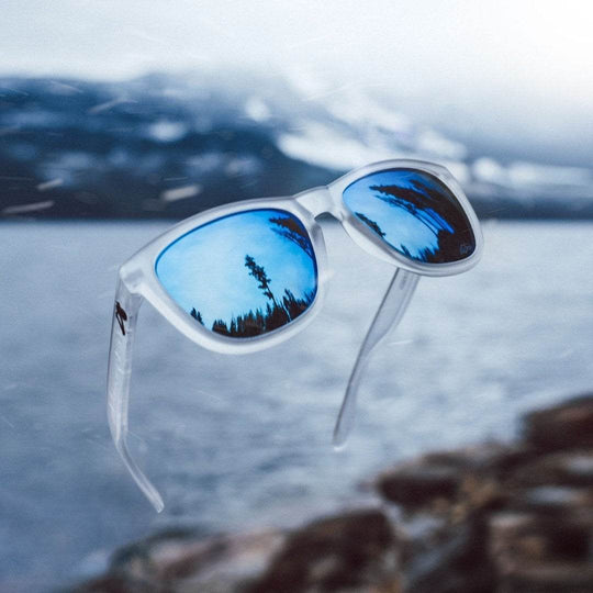 Frosted Clear - Electric Blue Lens Polarized - Essentials - One Revolver Surfboards