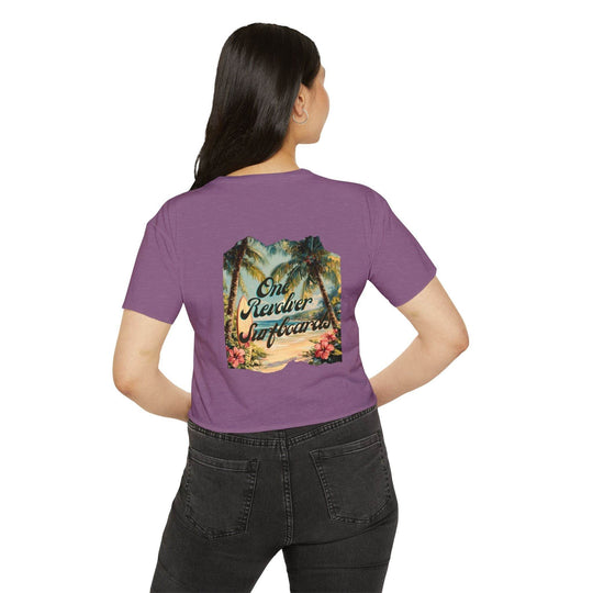 Tropical Dream Crop Tee – Women’s Surf-Inspired Crop Top - One Revolver Surfboards