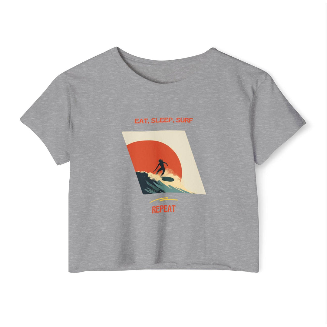 Surfer Girl Sunset Crop Top – Boho Beach Style - One Revolver Surfboards