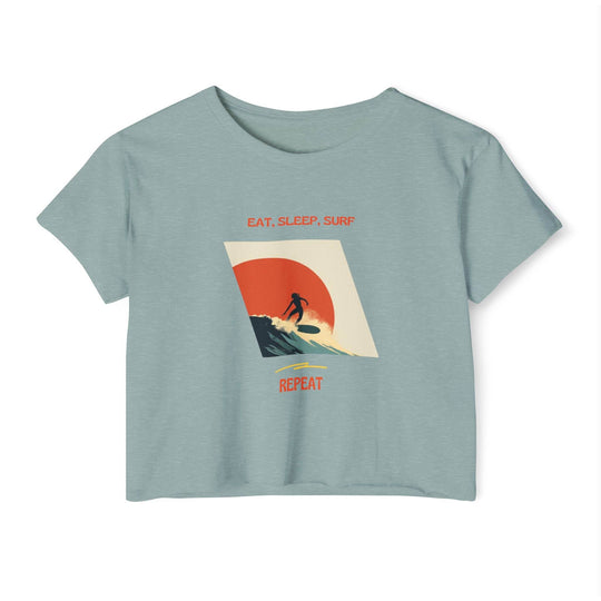Surfer Girl Sunset Crop Top – Boho Beach Style - One Revolver Surfboards