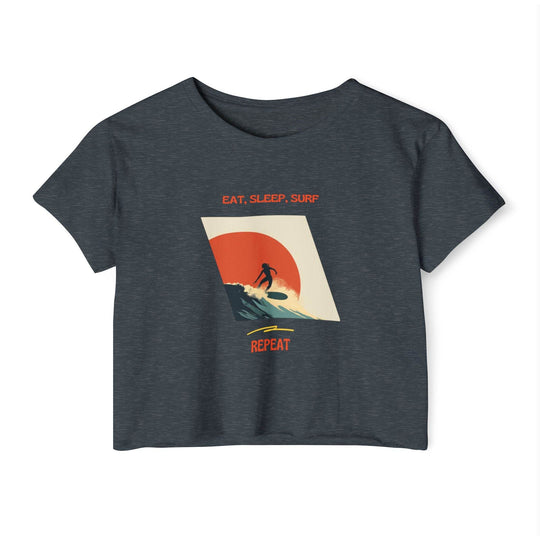 Surfer Girl Sunset Crop Top – Boho Beach Style - One Revolver Surfboards