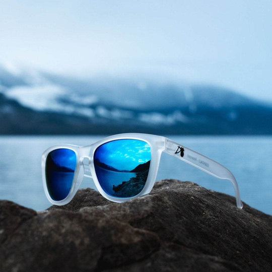 Frosted Clear - Electric Blue Lens Polarized - Essentials - One Revolver Surfboards