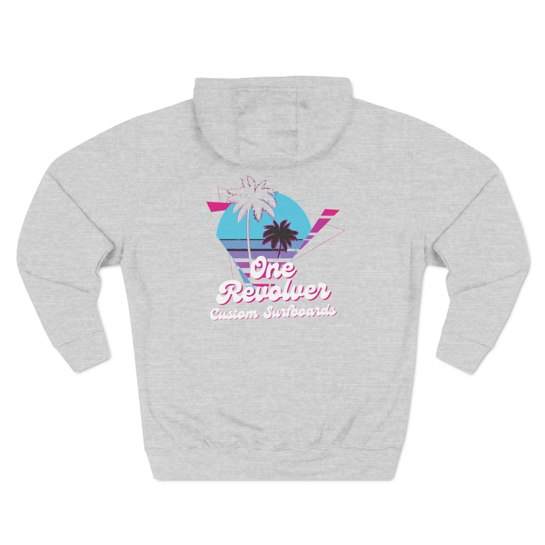 80's Surf Style Hoodie – One Revolver Fleece Pullover - One Revolver Surfboards