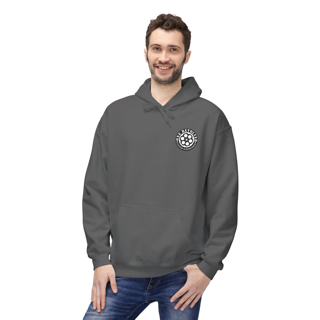 Smile Hoodie by One Revolver Surfboards – Unisex Midweight Softstyle Fleece