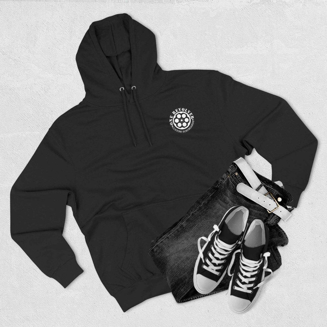 80's Surf Style Hoodie – One Revolver Fleece Pullover - One Revolver Surfboards