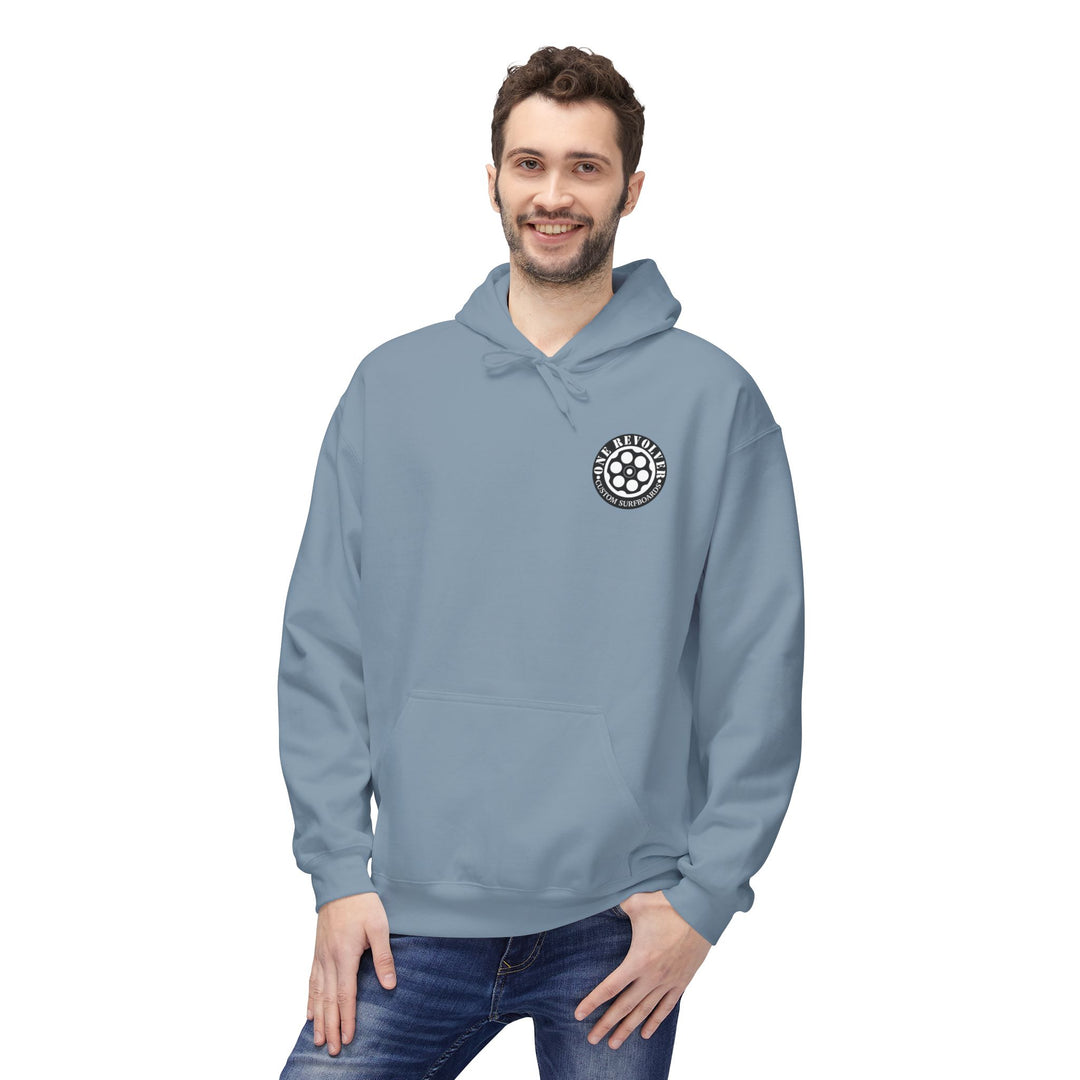 Smile Hoodie by One Revolver Surfboards – Unisex Midweight Softstyle Fleece