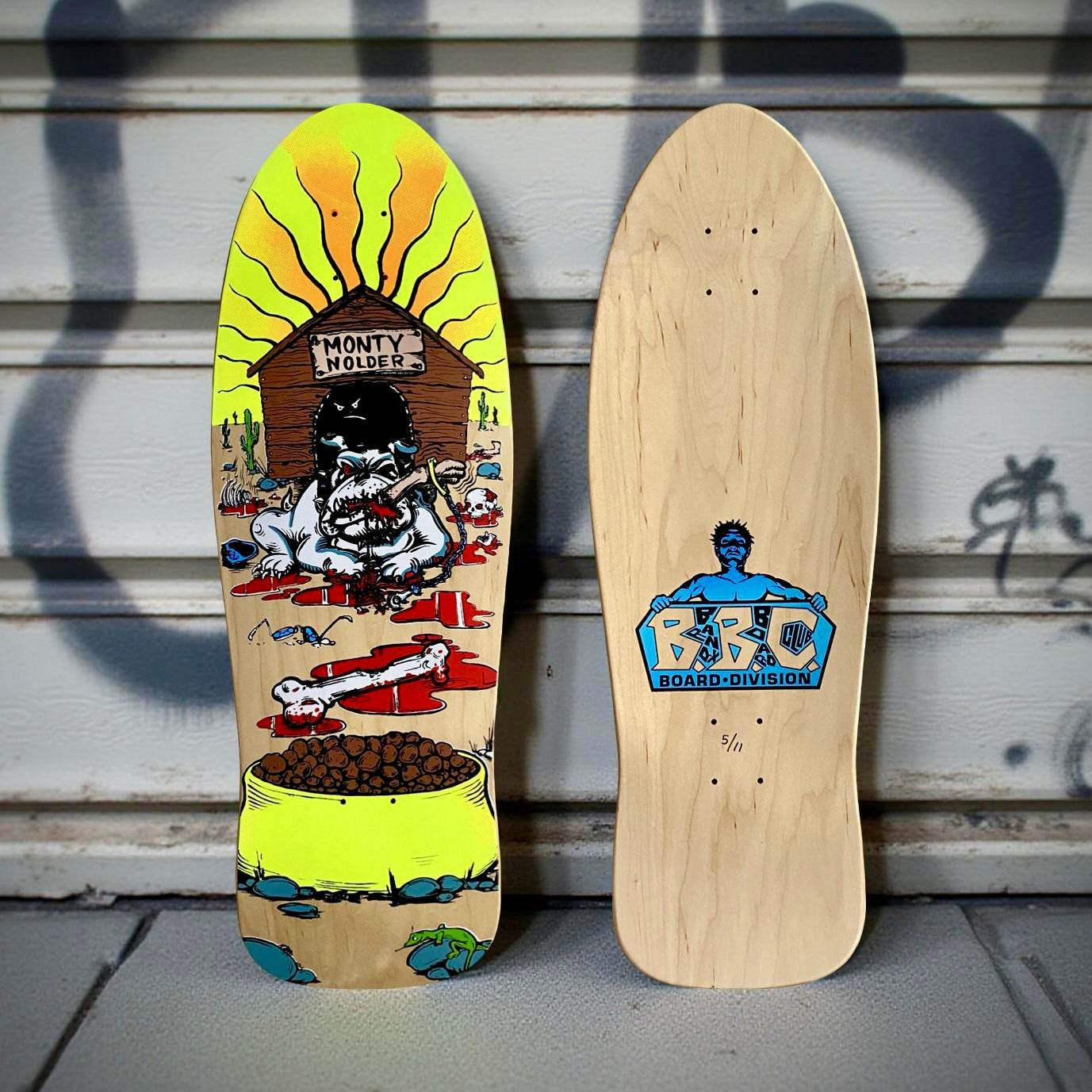Monty Nolder Bulldog #2 Limited Edition BBC Deck 10.25”x31” HAND-PAINTED (1 of 11) - One Revolver Surfboards