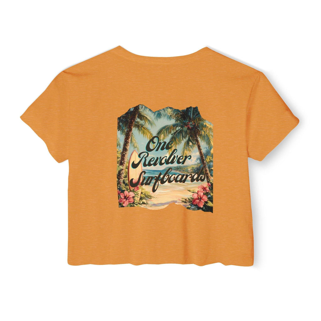 Tropical Dream Crop Tee – Women’s Surf-Inspired Crop Top - One Revolver Surfboards