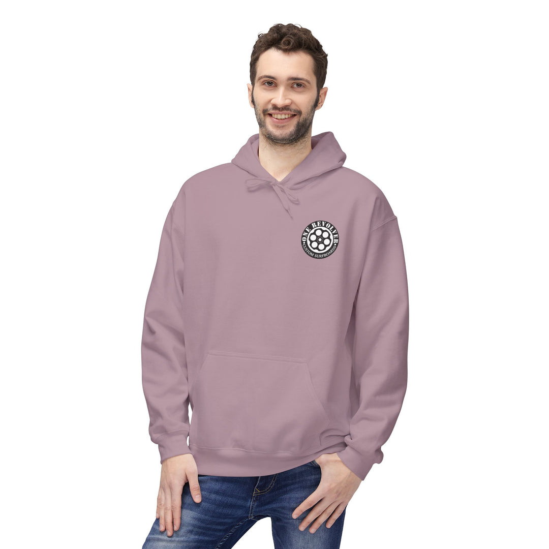 Smile Hoodie by One Revolver Surfboards – Unisex Midweight Softstyle Fleece