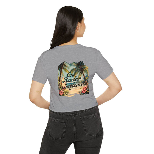 Tropical Dream Crop Tee – Women’s Surf-Inspired Crop Top - One Revolver Surfboards