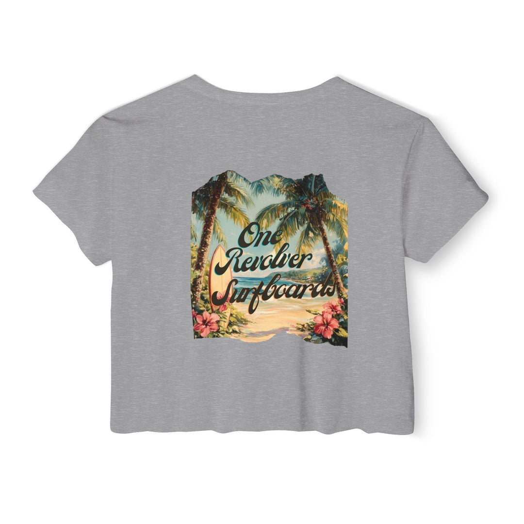 Tropical Dream Crop Tee – Women’s Surf-Inspired Crop Top - One Revolver Surfboards