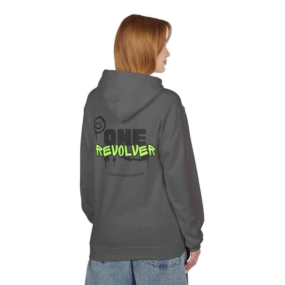 Smile Hoodie by One Revolver Surfboards – Unisex Midweight Fleece for Surf & Street - One Revolver Surfboards
