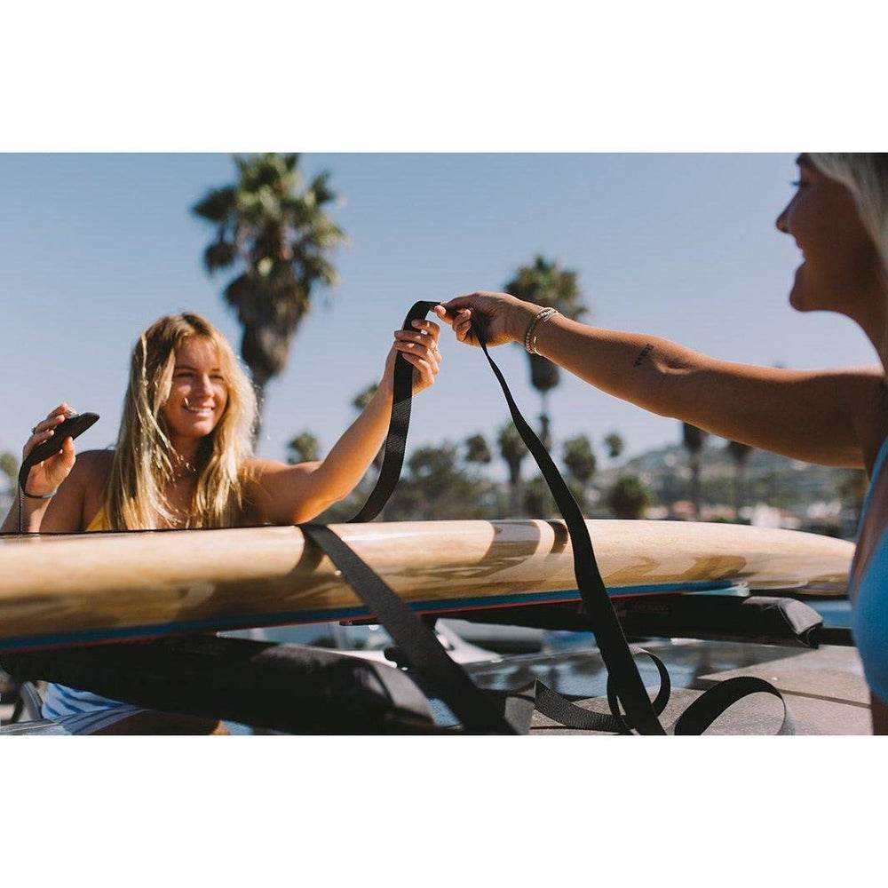 DORSAL Sunguard (No Fade) Aero Roof Rack Pads and 15 ft Straps - Pack of 4 for Car Surfboard Kayak SUP Snowboard - One Revolver Surfboards