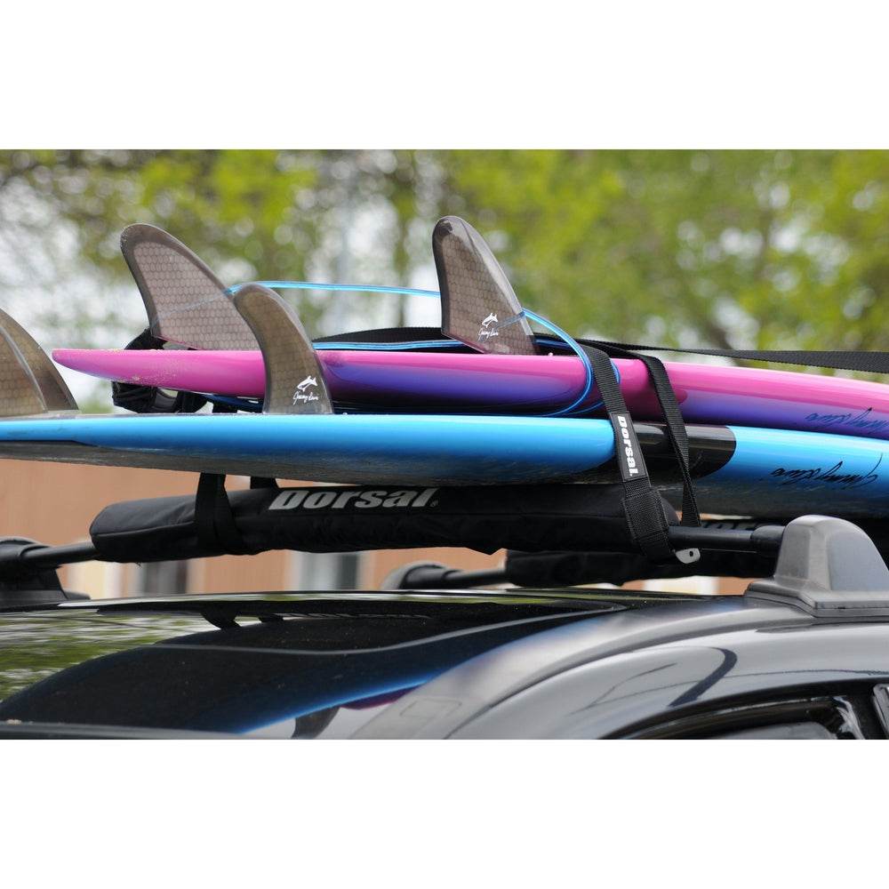 DORSAL Aero Roof Rack Pads for Crossbars - Set of 2 for Surfboards Kayaks SUP Snowboards Paddleboard and Canoe - One Revolver Surfboards