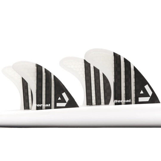 DORSAL Carbon Hexcore 4-Fin Quad Set FCS Compatible - Black