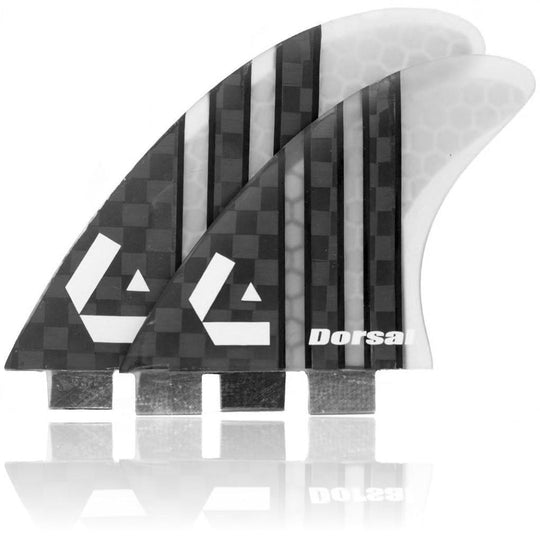 DORSAL Carbon Hexcore 4-Fin Quad Set FCS Compatible - Black