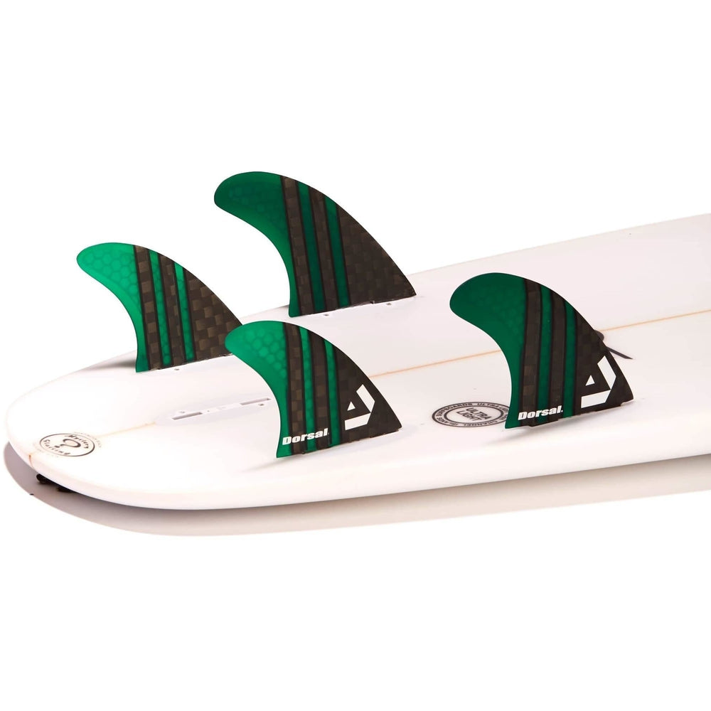 DORSAL Carbon Hexcore 4-Fin Quad Set FCS Compatible - Black