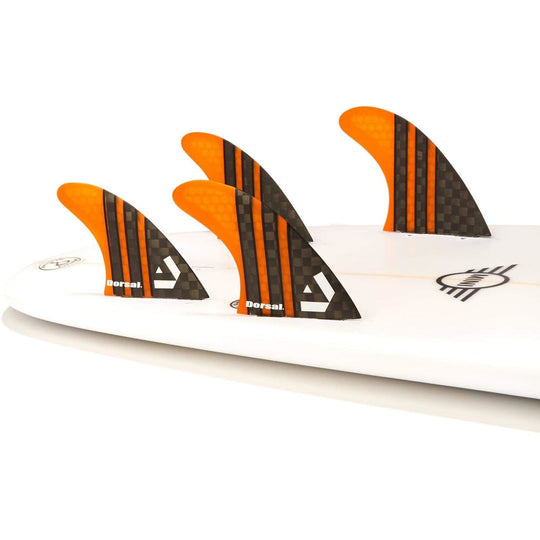 DORSAL Carbon Hexcore 4-Fin Quad Set FCS Compatible - Black