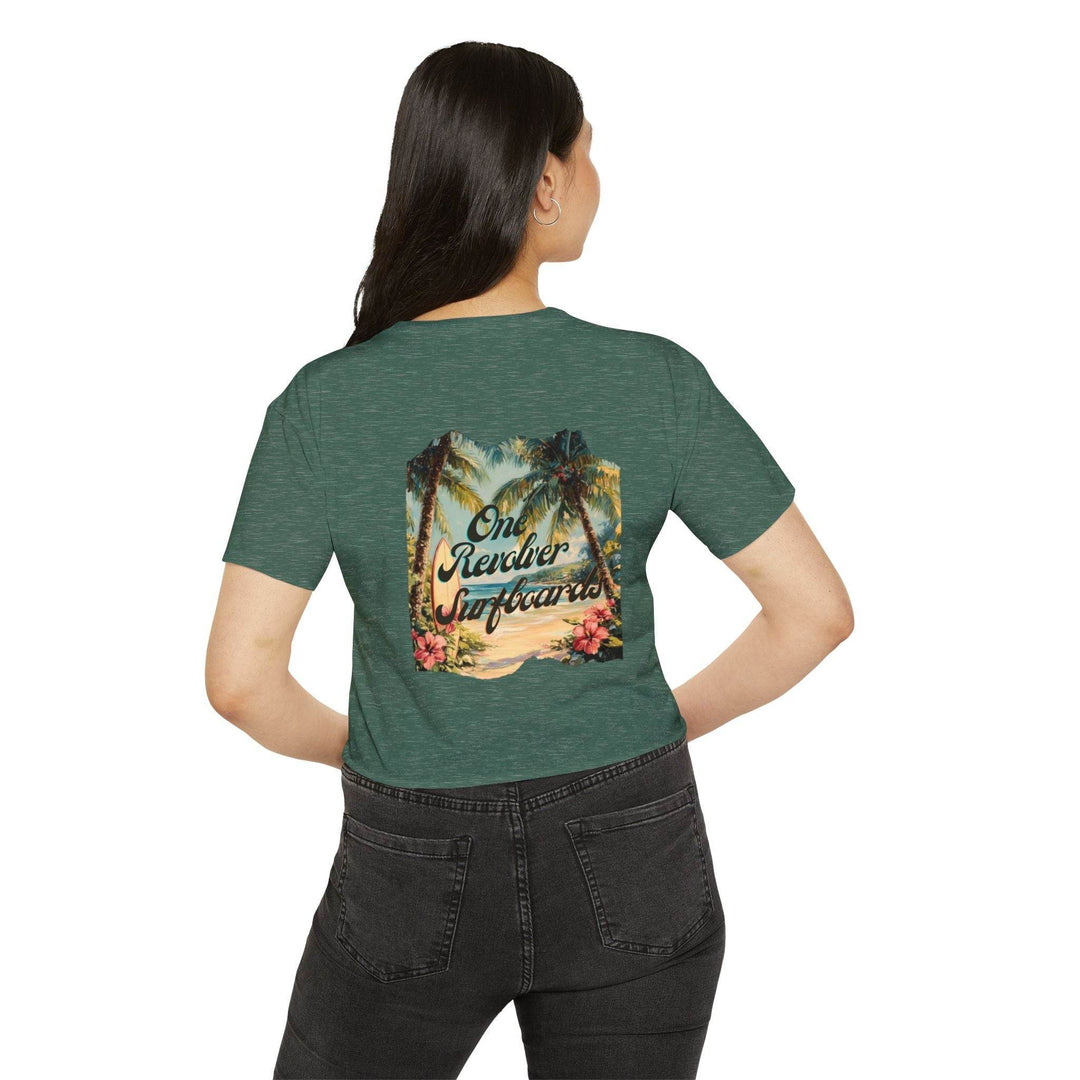 Tropical Dream Crop Tee – Women’s Surf-Inspired Crop Top - One Revolver Surfboards